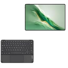 BoxWave Keyboard Compatible with Honor MagicPad 2 (12.3 in) - SlimKeys Bluetooth Keyboard with Trackpad, Portable Slim TouchPad - Jet Black