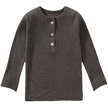 Toddler Boys Henley Shirts Boys Long Sleeve Shirts Ribbed Cotton Tee with Button