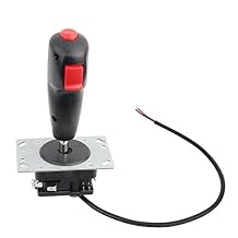 Hztyyier Joystick 8 Way Game Controller Kit Computer Game Simulation Flight Joystick with Top Button for Flight Games