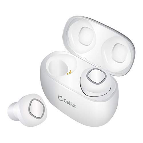 PRO Wireless V5 Bluetooth Earbuds Works for Samsung Hennessy Mini with Charging case for in Ear Headphones. V5.0 Pro White