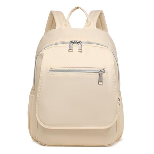 Small Diaper Bag Backpack, Mini Diaper Bag Purse with 10 Pockets, Travel Baby Bag for Baby Girls, Insulated Pockets, Stroller Straps, Beige