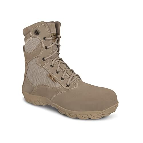 WORKLAND 76241 Military Tactical Boots For Men - Full Leather Army Boots, Hunting Boots for Men - Composite Toe Work Boots for Men - Slip Resistant Hiking Combat Boots - Botas de Trabajo para Hombre