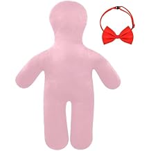 Pink Solid Color Human-Shaped Pillow Soft Body Pillows Washable Velvet Pillows for Anxiety Relief Sleeping Cuddling & Support