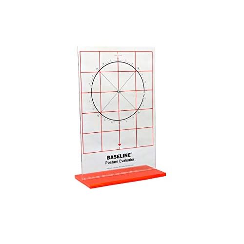 Baseline 12-1082 Posture Evaluation, 3-Piece Set Includes Protractor, Evaluator and Grid
