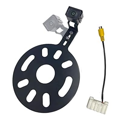 Car Backup Rear View Reverse Spare Tire Mount Adjustable Bracket Camera for Jeep Wrangler 2007-2018 Waterproof Reversing Parking Aftermarket Camera with Wire Adapter