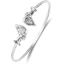 Better Jewelry Queen Nefertiti Thin West Indian Bangles Bangle Cuff Bracelet .925 Sterling Silver, 1 piece