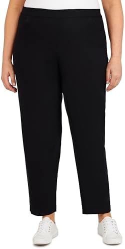Alfred Dunner Womens Classic Allure Stretch Pull on Average Length Pant