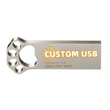 Bilious Custom Personalized USB Flash Drive 5 Pack 4GB/8GB/16GB/32GB/64GB/128GB/256GB, Cute Metal Cat Paw Shaped Thumb Drive, Waterproof Memory Stick Small Size USB Drive Gift