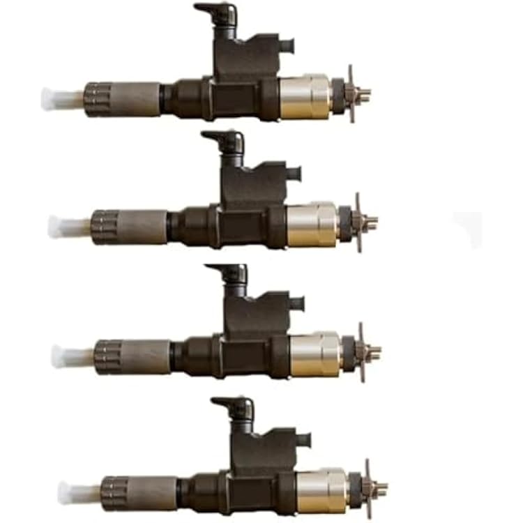 4PCS Fuel Injector Model 8-98280697-1 8982806971 Compatible With Denso Isuzu Engine 4HK1 6HK1