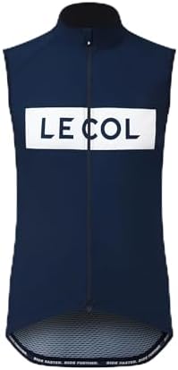 LE COL Mens Sport Logo Gilet | Sleeveless Cycling Jacket | Windproof, Showerproof, Reflective Tabs | S-XL