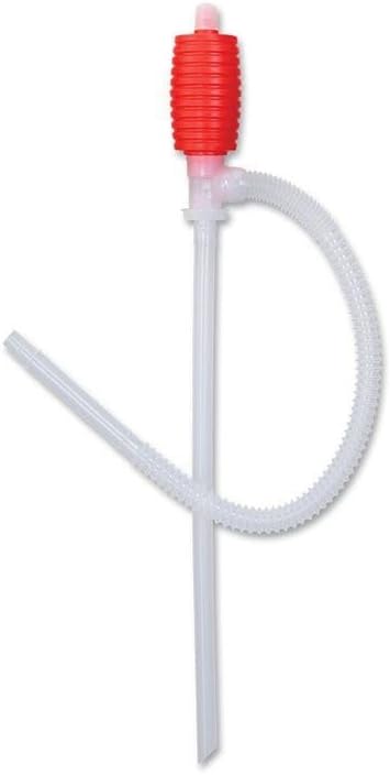 Groz Siphon Hand Pump for 5 Gallon Pails, 2 GPM Polyethylene Transfer Pump for Water, Soap, Detergent, Wax & Antifreeze, 1-1/2" Bung, 15-1/4" Suction Tube, 22" Discharge Hose (44400)