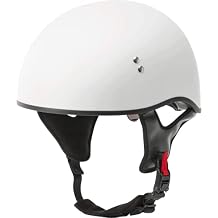 GMAX HH-65 Naked Motorcycle Street Half Helmet (White, X-Small)