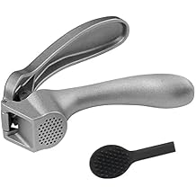 Pamperd Chf Garlic Press, Garlic Mincer Easy-squeeze Ergonomic Handle, No Need To Peel, Rust Proof, Professional Ginger Press & Garlic Crusher with Handy Cleaning Brush- Dishwasher Safe