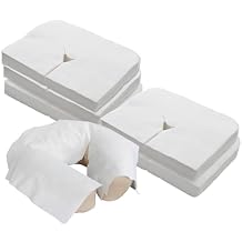 EarthLite Disposable Face Cradle and Headrest Covers, 500-Pack, Medical-Grade, Ultra Soft, Luxurious, Non-Sticking for Massage Tables & Chairs, White