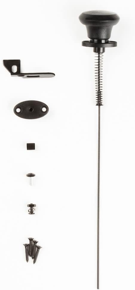 National Hardware Gate Latch Cable Pull, 10 3/4 in, Spring Loaded, Black