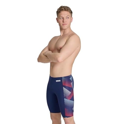 Arena Mens Performance Halftone Team Print Swim Jammer Intensive Training Bathing Suit