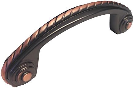 15 Pack Oil Rubbed Bronze 3" Inch (76mm) Hole Centers Kitchen Cabinet Drawer Hardware Rope Handle Pulls 260-76
