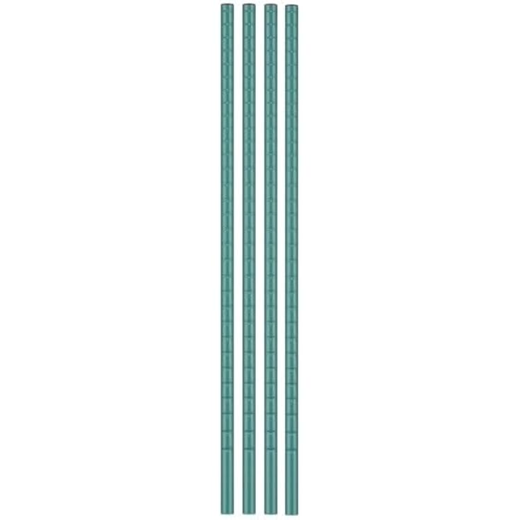 34 Green Wire Shelf Posts. Pack of 4 Posts | Heavy Duty | Utility Shelving Units - Commercial Wire Shelf Shelving Posts Adjustable shelving Restaurant Organization Shelving Unit for Commercial Use