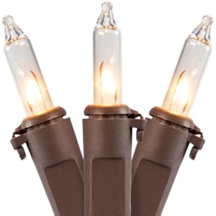 Northlight Mini Incandescent Christmas Lights - Clear - 4 Brown Wire - 20ct