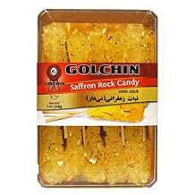 Saffron Rock Candy with Stick, 8oz