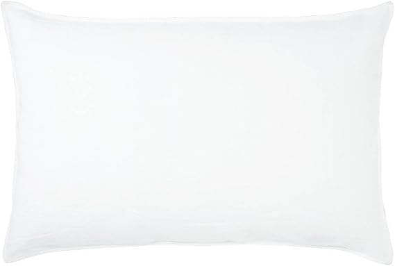 Yves Delorme Originel Blanc King 21 x 37 in Sham | 100% Stone Washed Linen | Luxury Bedding from France
