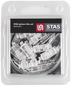 STAS Picture Hits Easy Clip-On Picture Hanging System for Posters, Photos & Art Secure, Damage-Free Hanging Pack of 20