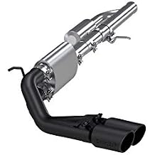 MBRP S5081BLK Exhaust System Cat Back (2009-UP Chev/GMC 1500 Silverado, Pre-Axle Dual Outlet, Black Coated)