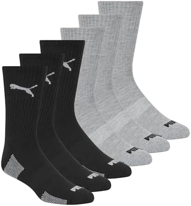 PUMA Mens Crew Socks 6-Pack