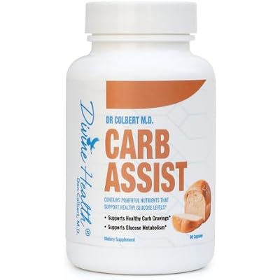 Dr. Colbert, MD Carb Assist | by Divine Health | Berberine | Alpha Lipoic Acid | Chromium | 60 Capsules