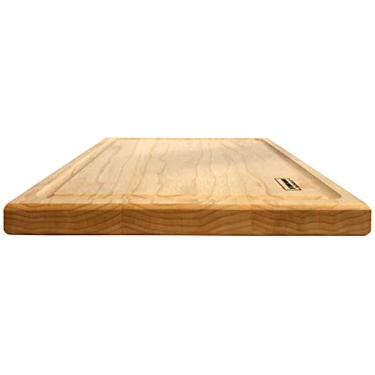 Premium Maple Wood Cutting Board - 12x8 Inches, Reversible Chopping Board for Kitchen, Cheese, and Charcuterie, Durable and Knife-Friendly