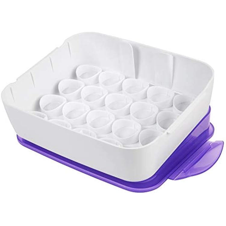 Wilton Icing Color Organizer Case, Holds 20 Bottles, Cake Decorating Storage Container with Snap-On Lid for Food Coloring and Baking Supplies