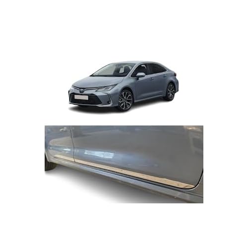 EBAL AUTO ACCESSORY Chrome Side Door Lath 4 Pieces Compatible with Toyota Corolla in 2019 and Later
