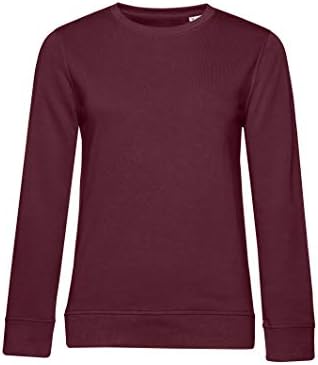 B&C Collection WW32B Women's Organic Crew Neck Sweat - Burgundy - X-Large