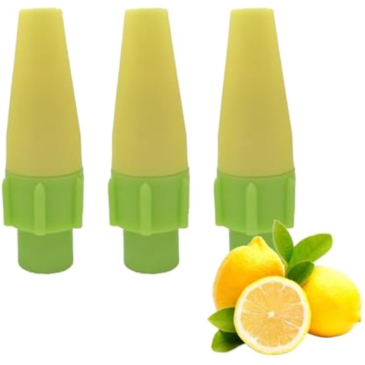 Lemon Flavor Nozzle Silent Plastic Dispenser Premium Silent Nozzles & Neutral Twist Tops for Any Brand Cream Chargers Tanks3 Packs