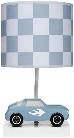 Lambs & Ivy Little Racer Hand Painted CarTransportation Lamp wShade and Bulb