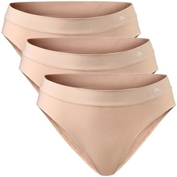 DANISH ENDURANCE Viscose from Bamboo Seamless Bikini Panties for Women 3-Pack