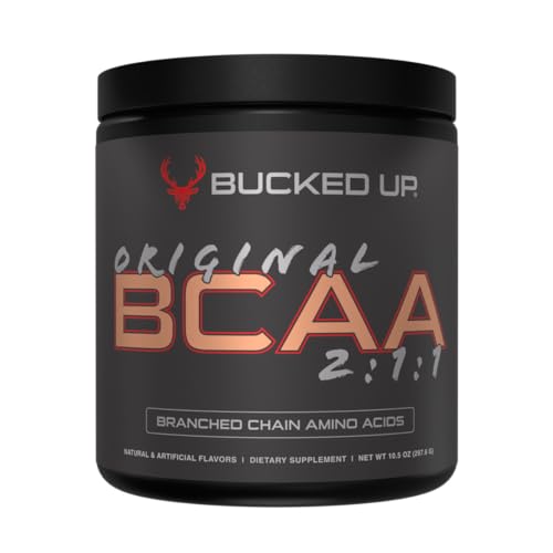 Bucked Up Original BCAA 2:1:1 Branched Chain Essential Amino Acids - Supplement Powder - | 100% Pure 2:1:1 Instantized Formula | PrePost Workout | 30 Servings | Apple Jacked Flavor