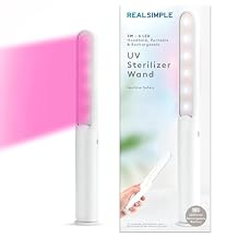 REAL SIMPLE RS UV Light Sanitizer Wand - Portable UVC Disinfection Device for Home, Travel, Hotel, Car, and Surfaces - Compact Blue Light Cleaner