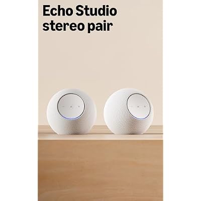 Echo Studio (newest model) stereo pair, Glacier White