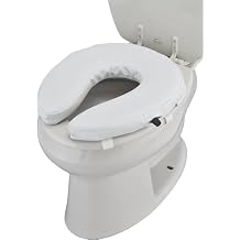NOVA Easy Air Inflatable Toilet Seat Riser Cushion Adjustable Elevation with Air Release Valve, Auto Re-Inflating No Pump Needed, Secure Strap Attachment, Washable Cover