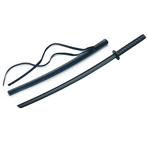 Polypropylene Katana Trainer False Woodgrain Texture with Lightweight Sheath - Durable Practice Gear Set