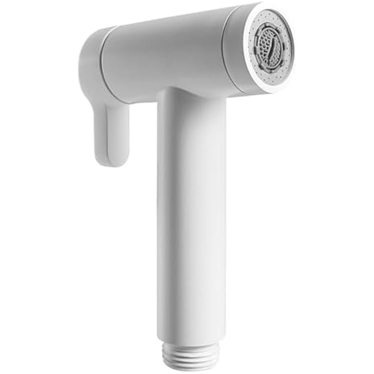 Cloth Diaper Bidet Toilet Sprayer White, Biveah 2 Function Brass Jet Spray Portable Shattaf for Toilet, KXS058W