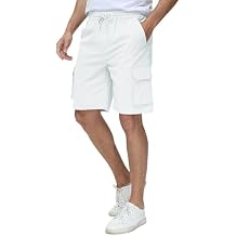 YuKaiChen Men's Cargo Shorts Relaxed Fit Stretch Drawstring Elastic Waist Casual Shorts with Pockets