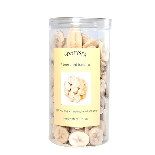 FD Banana Chips, freeze dried banana chips,dried bananas,Sugar Free, Crispy Fruit Snacks, Sealable and Canisterable, 7 oz200g