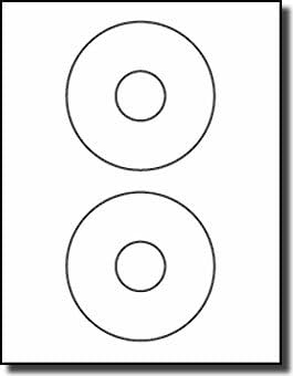 40 Label Outfitters White Matte CD/DVD Labels - 2 Per Sheet - 4.5 inch Diameter,
