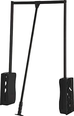 Pull Down Closet Rod, Heavy duty 33 lbs Load Capacity (Black) (Black)