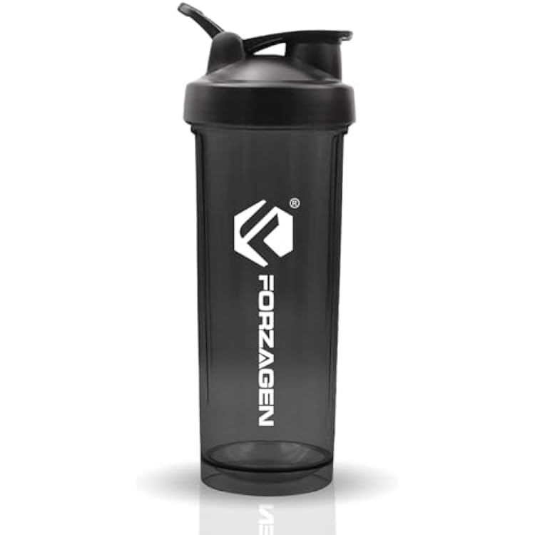 Forzagen Shaker Bottle 26 oz for pre & post workout drinks Black