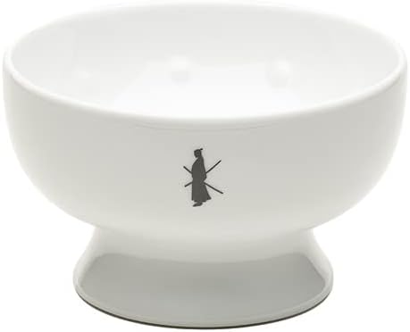 Tatara Porcelain Shaving Soap Bowl, Interior Dimples for Easy Leather, 100% Made in Portugal, Ergonomic (White)