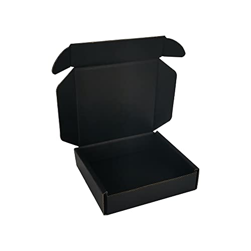 ROTCH 200 Pack 4x4x1 Small Shipping Boxes, Cardboard Corrugated Mailers, Black M441-200-B
