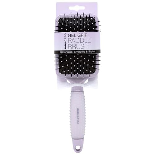 Swissco Pro Gel Grip Paddle Hair Brush Gloss Light Purple Gloss